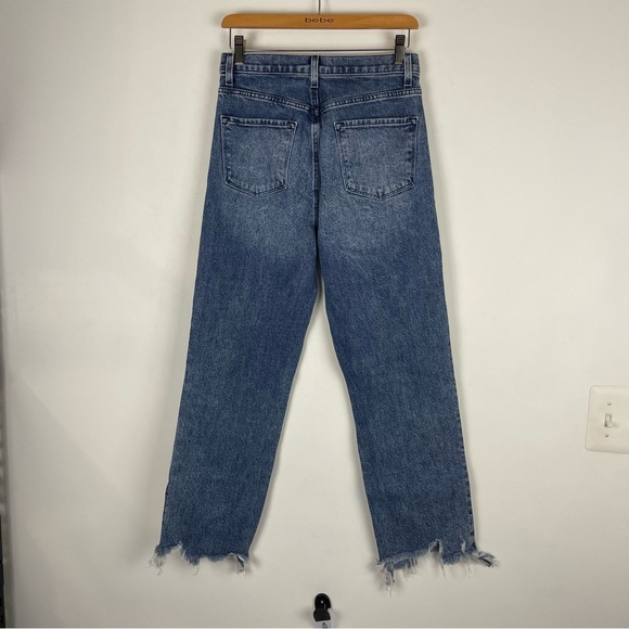 J Brand Jules High Rise Straight Jeans In Sympathy Destruct Women's 27 Raw hems - Picture 2 of 7